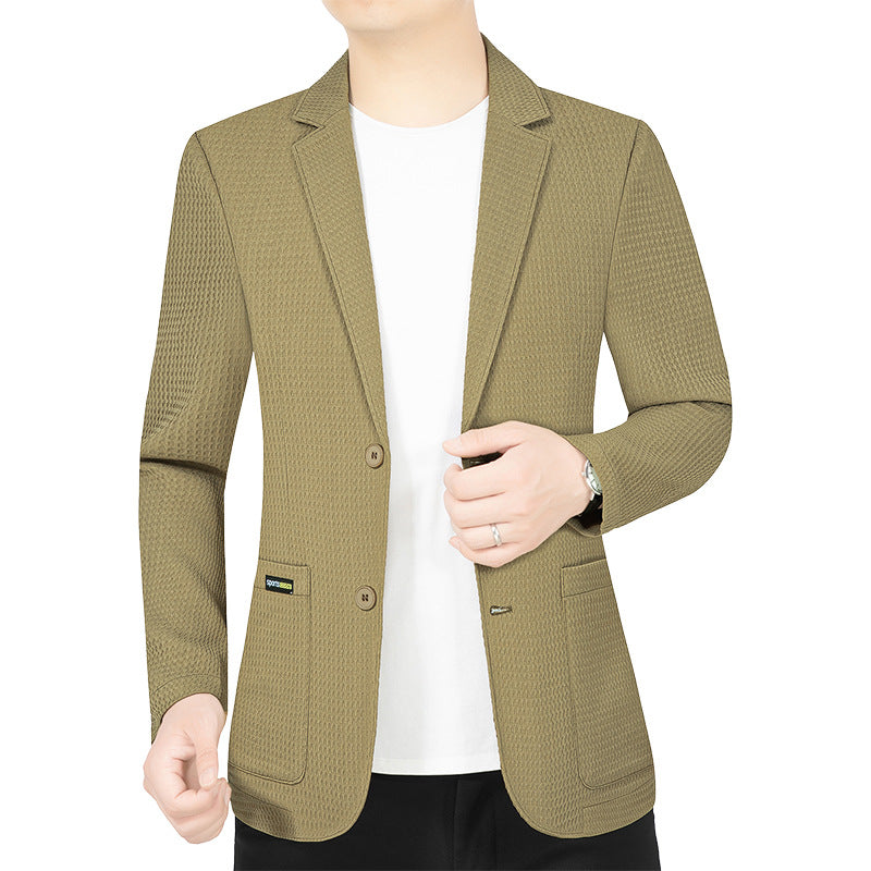 Herren Modernes Stretch Business-Sakko mit schmalem Schnitt und aufgesetzten Taschen Shop Nory