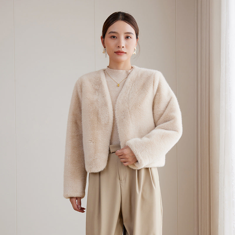 Damen Kuschelige Kurzjacke Shop Nory