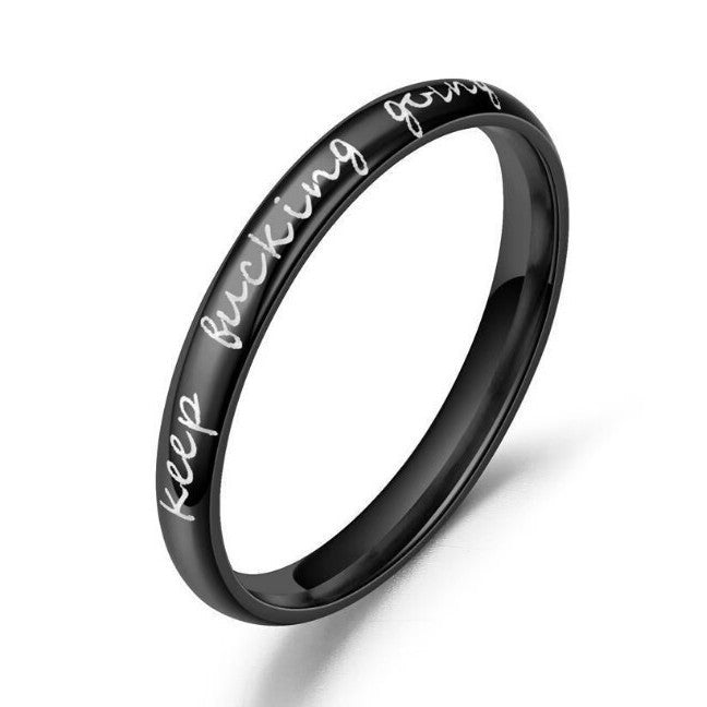 Damen Ring mit eingraviertem Motiv für Lebensfreude Shop Nory