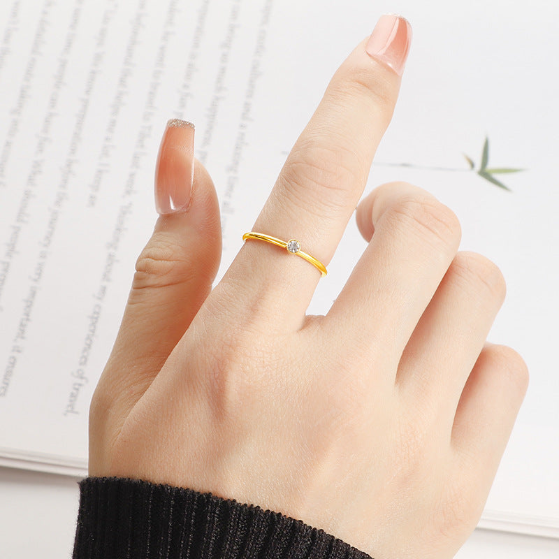 Damen eleganter Ring mit rotem Stein Shop Nory
