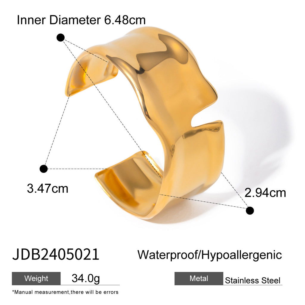 Damen Armreif aus hypoallergenem und wasserdichtem Edelstahl mit modernem Design Shop Nory
