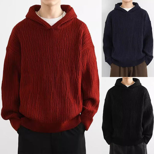Herren Lässiger Kapuzenpullover mit strukturierter Oberfläche Shop Nory