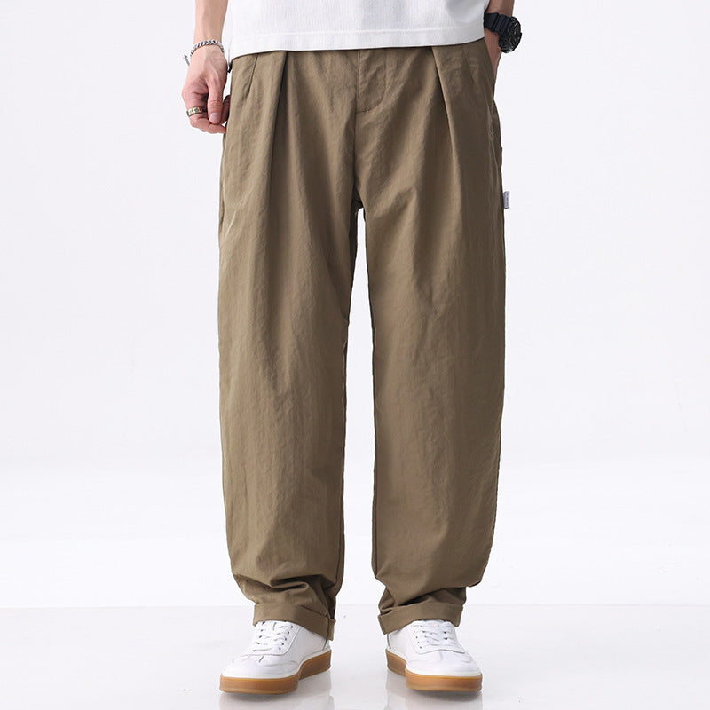 Herren Weite Baumwollmix-Cargohose mit Bundfalten und elastischem Kordelzug Shop Nory