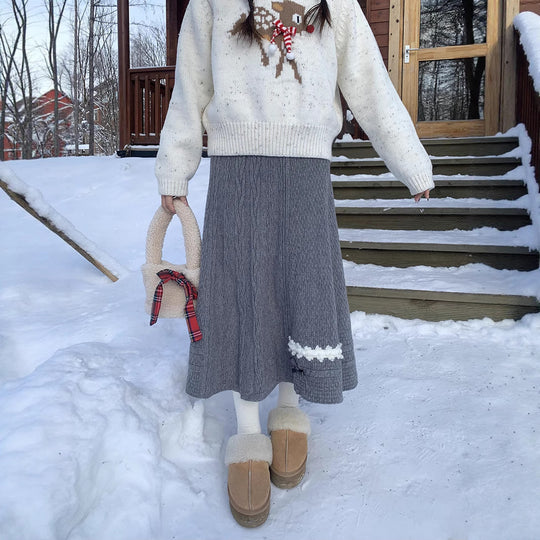 Damen Gemusterter Midirock Shop Nory