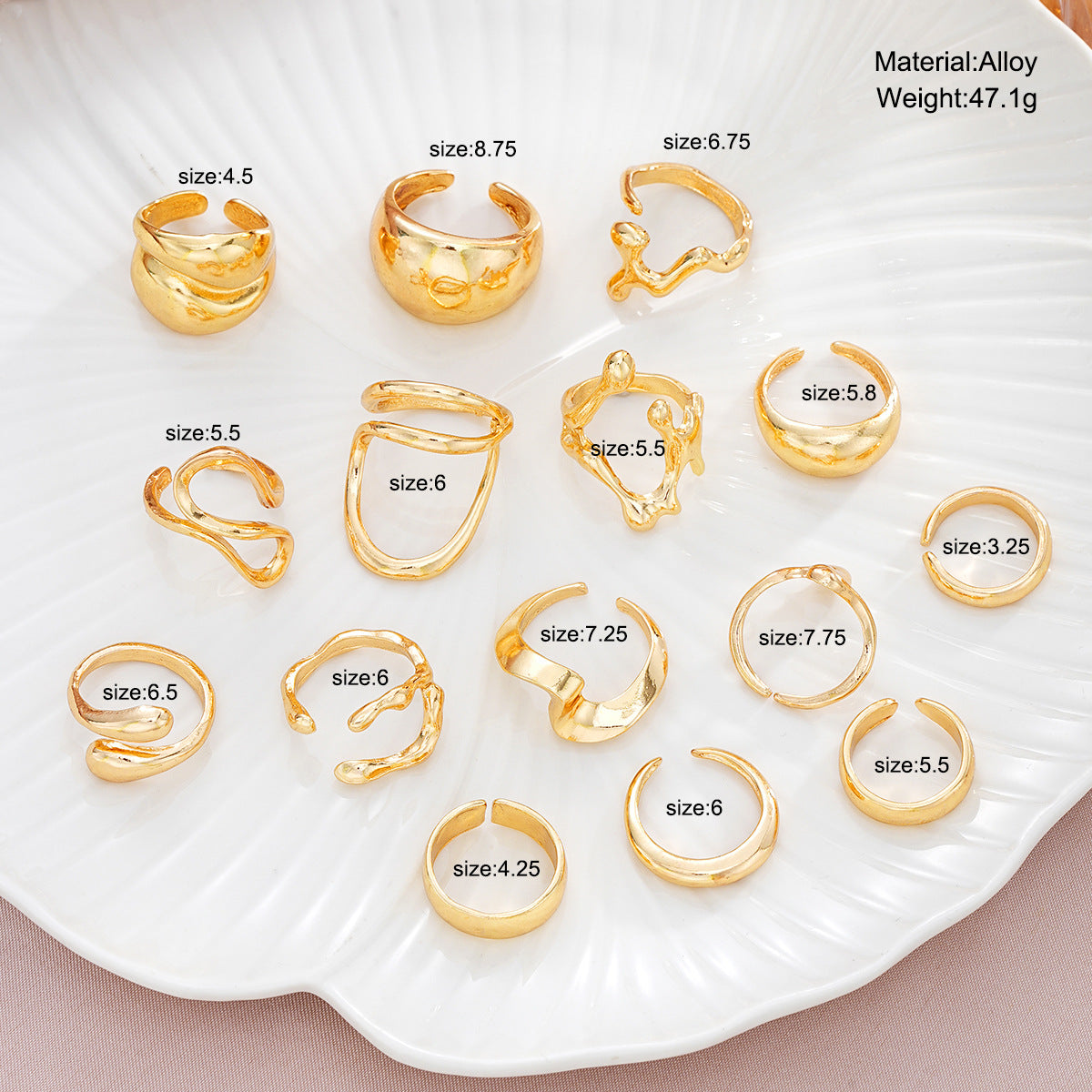 Damen kreatives Ring-Set mit skulpturalen Designs Shop Nory
