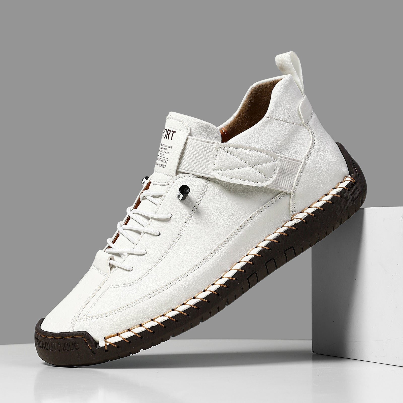 Damen Bequeme Freizeitschuhe mit elastischem Klettverschluss und atmungsaktiver Konstruktion Shopnory
