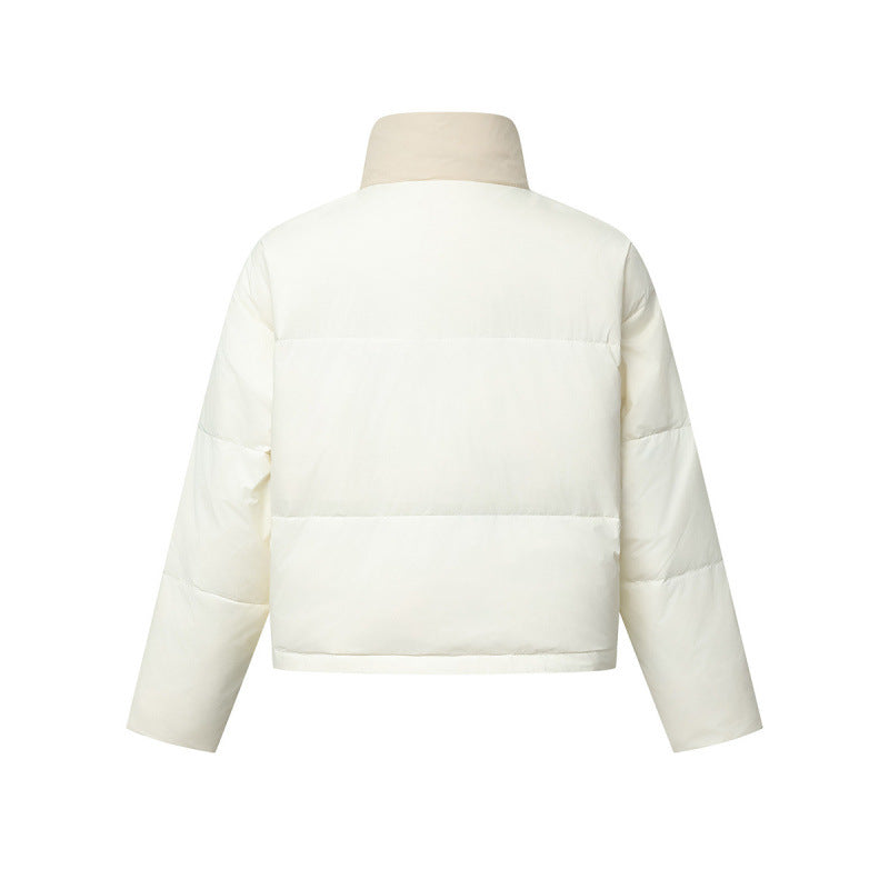 Unisex Boxy-Pufferjacke mit Stehkragen in Kontrastoptik und quadratischer Steppung Shop Nory