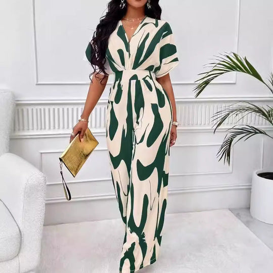 Damen Eleganter Jumpsuit mit weit geschnittenem Bein und raffiniertem Design