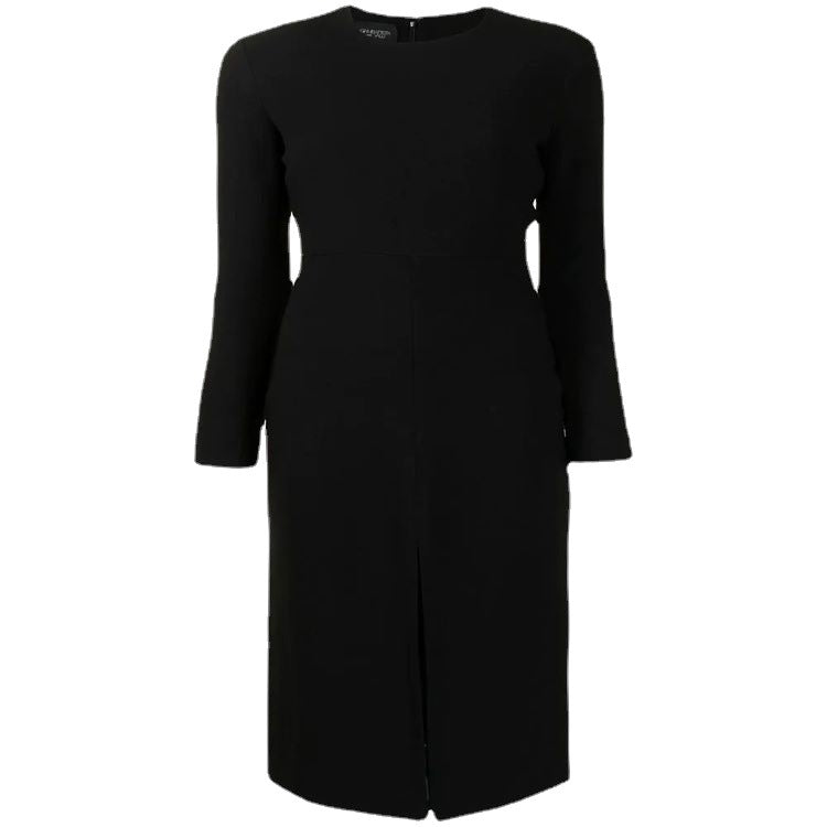 Damen Tailliertes Midikleid mit langem Arm, vorderlichem Schlitz und cleanem Tailoring Shop Nory