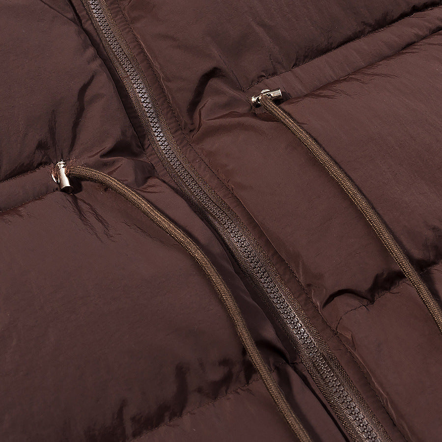 Damen Wattierte Pufferjacke mit Kapuze, taillierbarem Kordelzug und Zwei-Wege-Reißverschluss Shop Nory