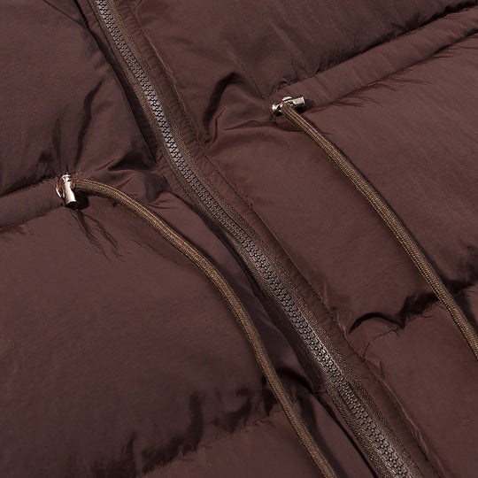 Damen Wattierte Pufferjacke mit Kapuze, taillierbarem Kordelzug und Zwei-Wege-Reißverschluss Shop Nory
