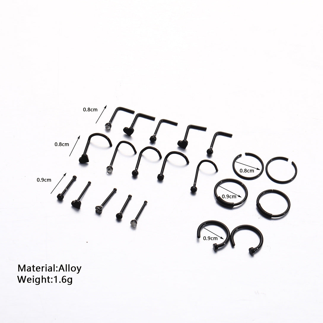 Damen Ohrstecker-Set mit verschiedenen Designs und funkelnden Elementen Shop Nory