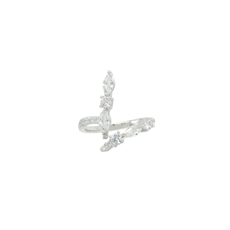 Damen Offener Ring mit filigranem Design und funkelnden Zirkonia Shop Nory