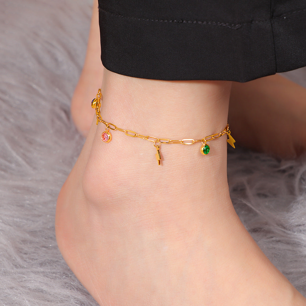 Damen Bunte Charm Link Armband Shop Nory