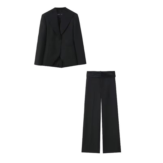 Damen Maßgeschneiderter Ein-Knopf-Blazer mit extra weitem Schalkragen und schmaler Silhouette Shop Nory