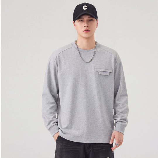 Herren Oversize Sweatshirt mit Brustklappe und Raglanärmeln Shop Nory