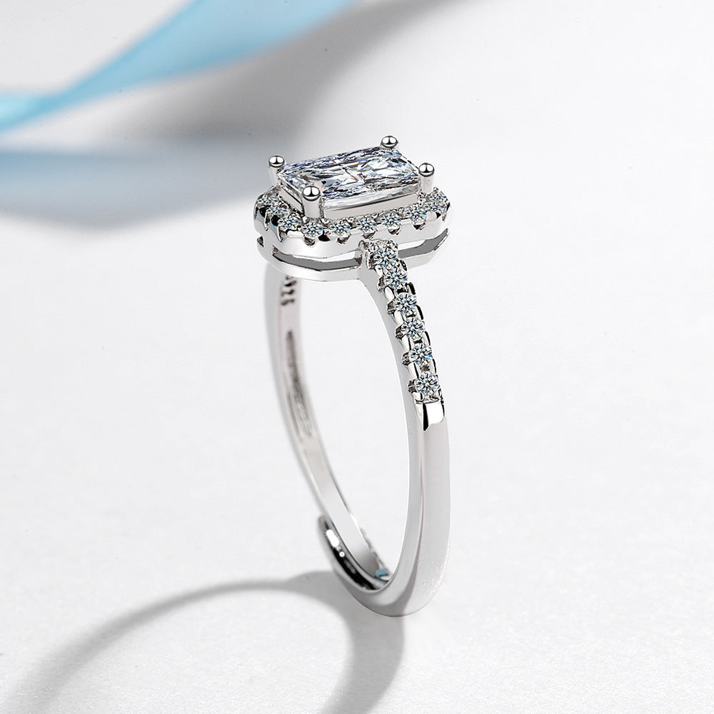 Damen Funkelnder Verlobungsring mit eleganter Zirkonia-Verzierung Shop Nory