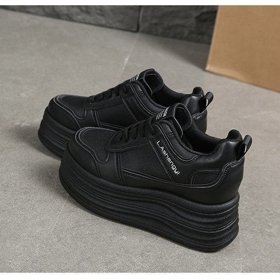 Damen Hochmodische Plateau Sneakers mit eleganter Silhouette