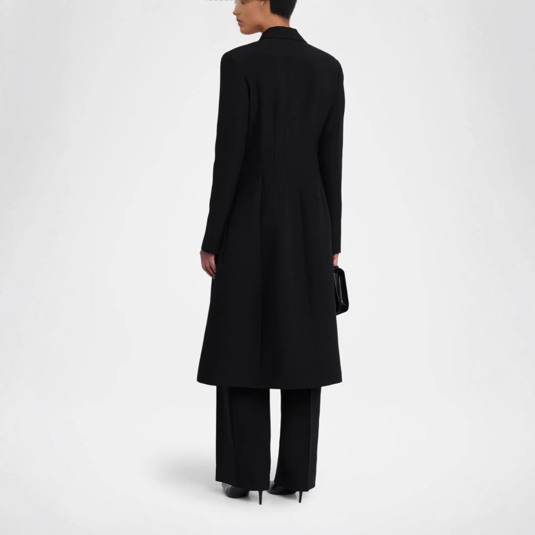Damen Taillierter Abendlicher Mantel-Blazer mit Satinrevers und schlanker Silhouette Shop Nory
