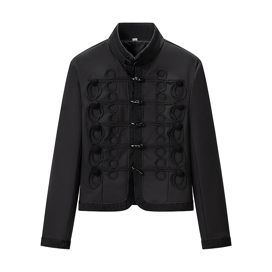 Damen Militärisch inspirierte Kurzjacke mit Kordel- und Hakenverzierung Shop Nory