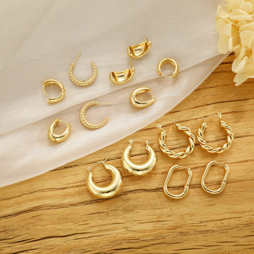 Damen Ohrringe im modernen und geschwungenen Design Shop Nory