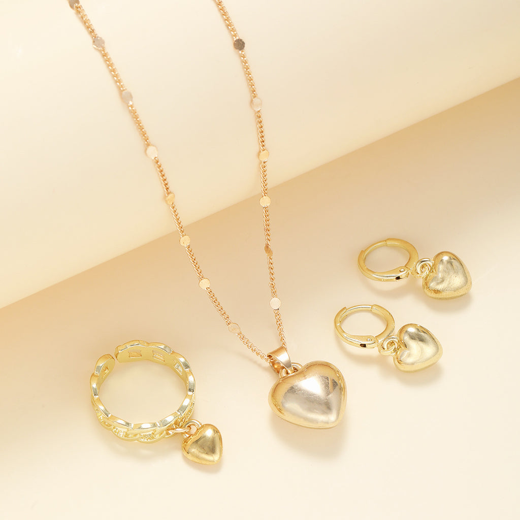 Damen Schmuckset mit Herzen und eleganten Akzenten Shop Nory
