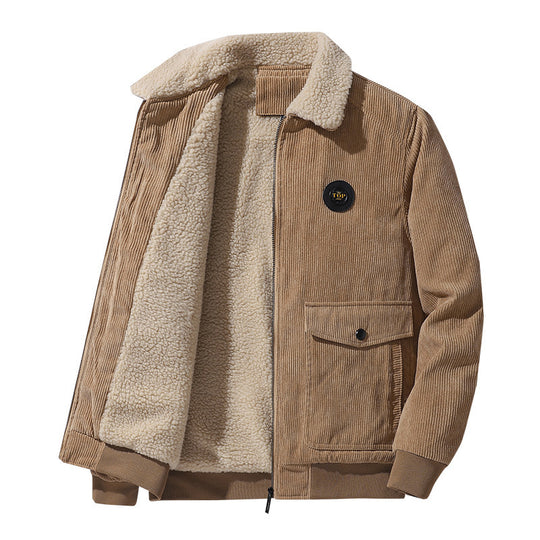 Herren Weiche Cordjacke mit Fleece-Futter Shop Nory
