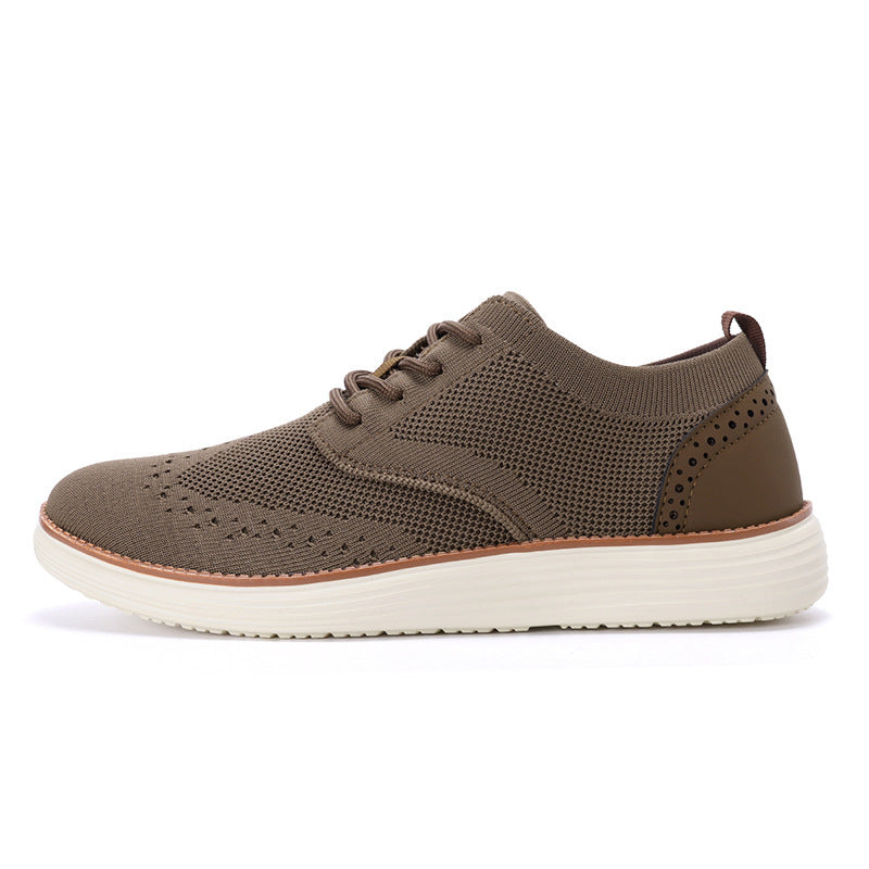 Herren nan gestrickter Oxford-Sneaker mit Wingtip-Perforation und federleichter EVA-Sohle