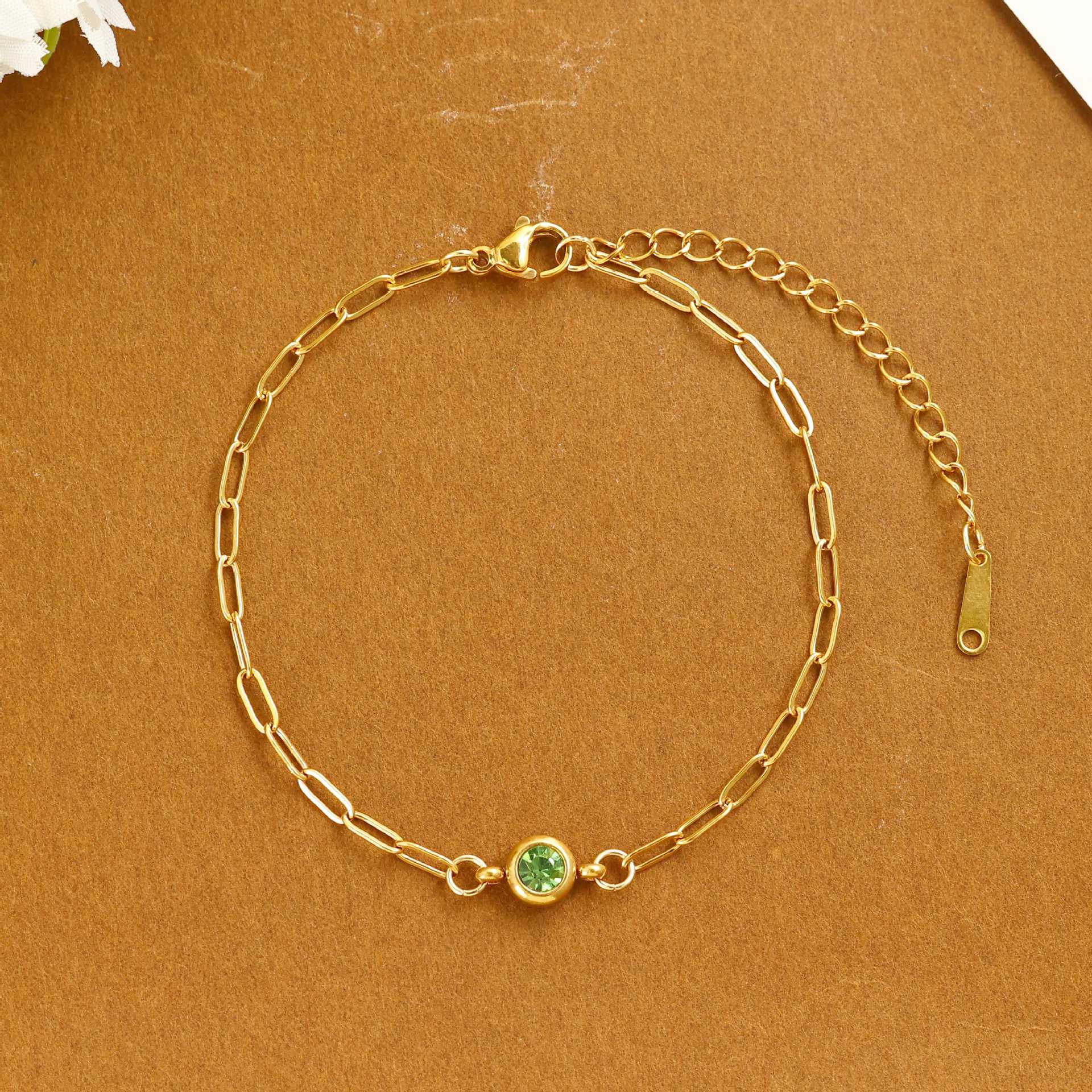Damen zartes Armband mit funkelndem Kristall Shop Nory