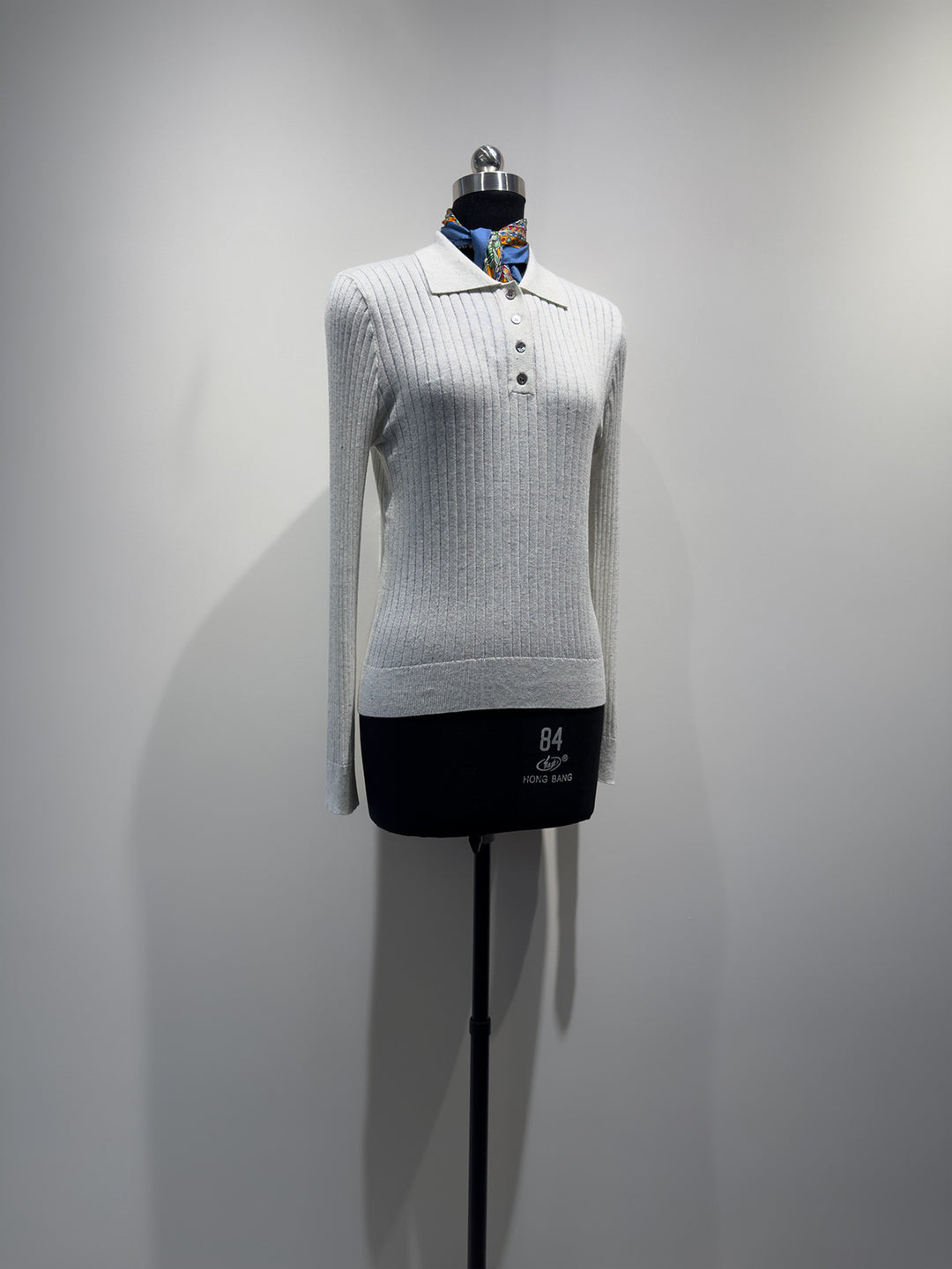Damen Ripp Longsleeve Polo Top Shop Nory