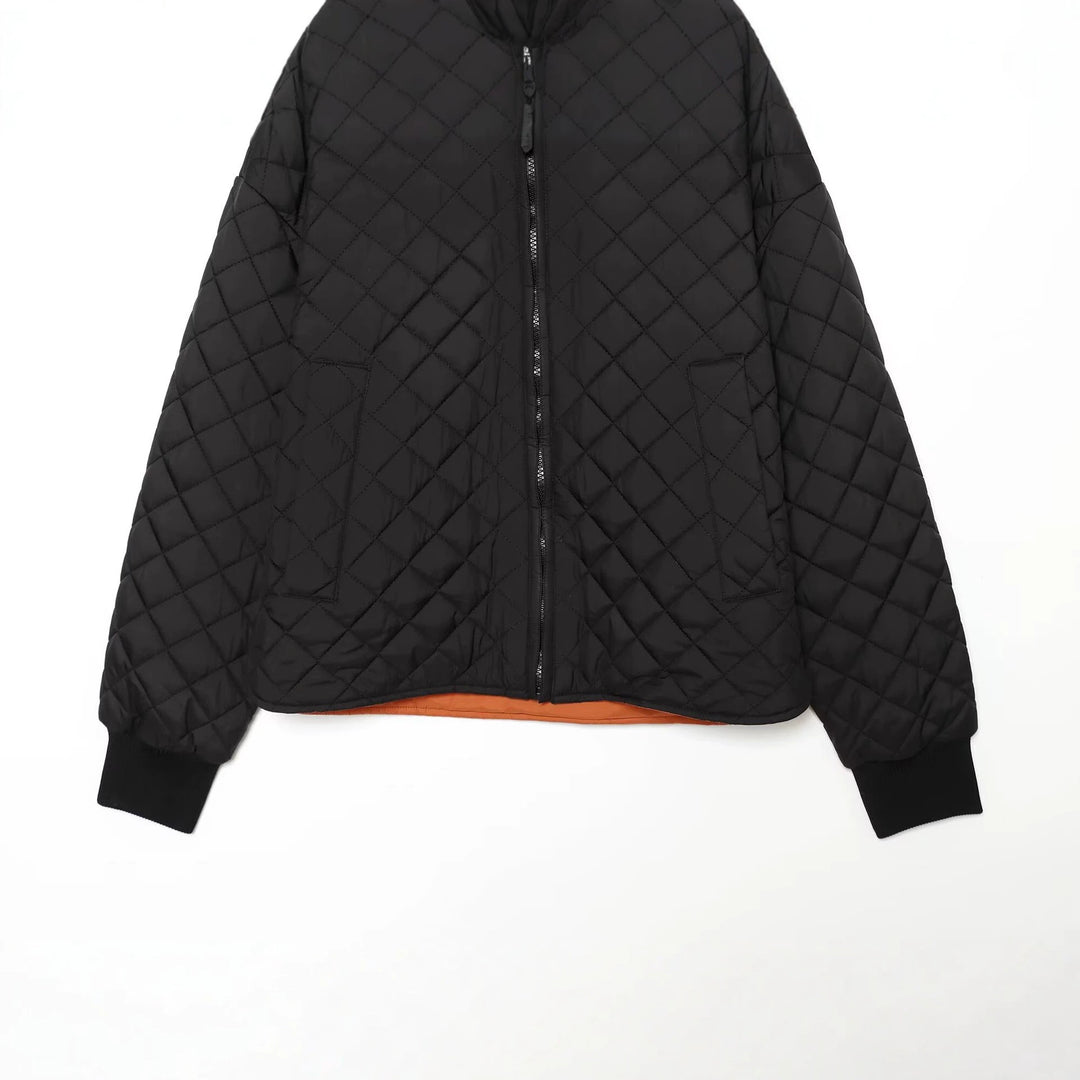Damen Leichte gesteppte Bomberjacke im Cropped-Boxy-Schnitt mit Rautensteppung Shop Nory