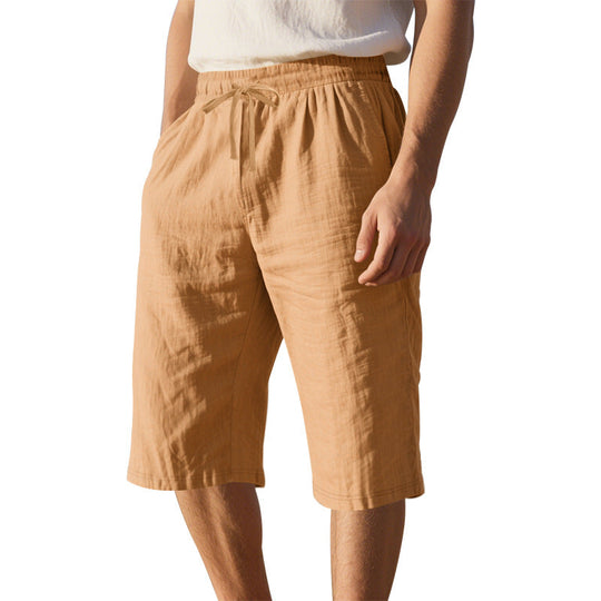 Herren leichte Freizeithose mit elastischem Bund und praktischen Taschen