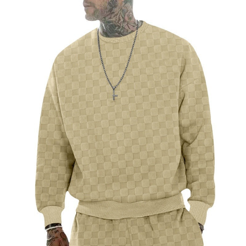 Herren lässiger oversized Sweatshirt mit strukturiertem Design