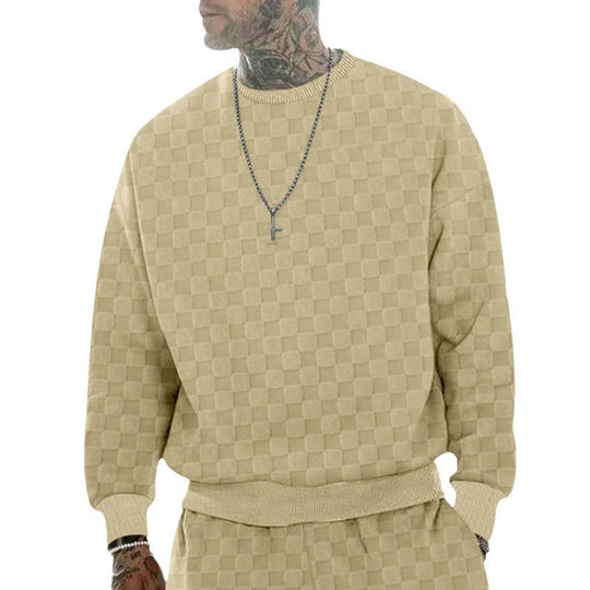 Herren lässiger oversized Sweatshirt mit strukturiertem Design