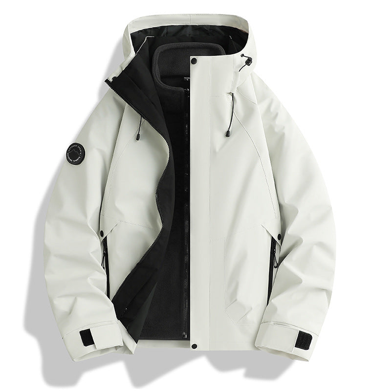 Herren wasserdichte Softshelljacke mit Kapuze und Fleece-Innenfutter Shop Nory