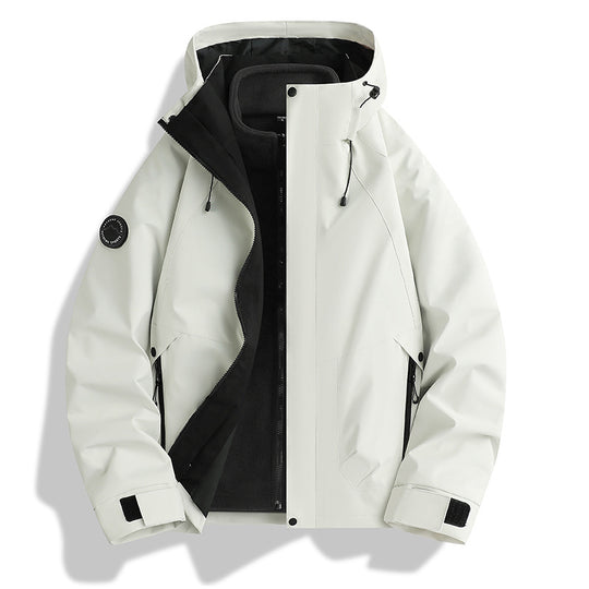 Herren wasserdichte Softshelljacke mit Kapuze und Fleece-Innenfutter Shop Nory