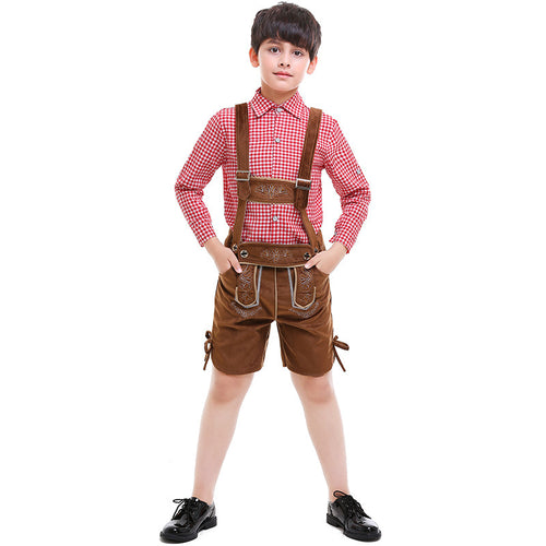 Unisex nan traditionelle Kinderlederhose mit verstellbaren Trägern und feiner Stickerei Shop Nory