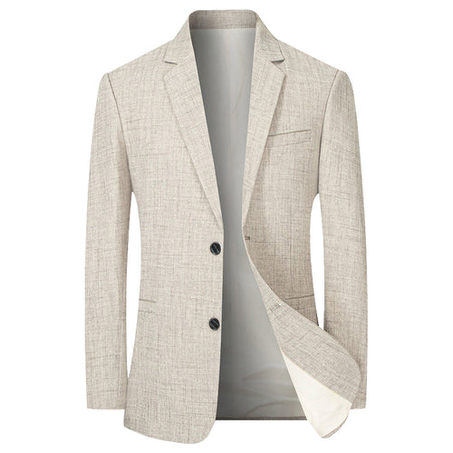 Herren Leichter Leinenblazer Slim-Fit Zweiknopf-Sakko atmungsaktiv Shop Nory