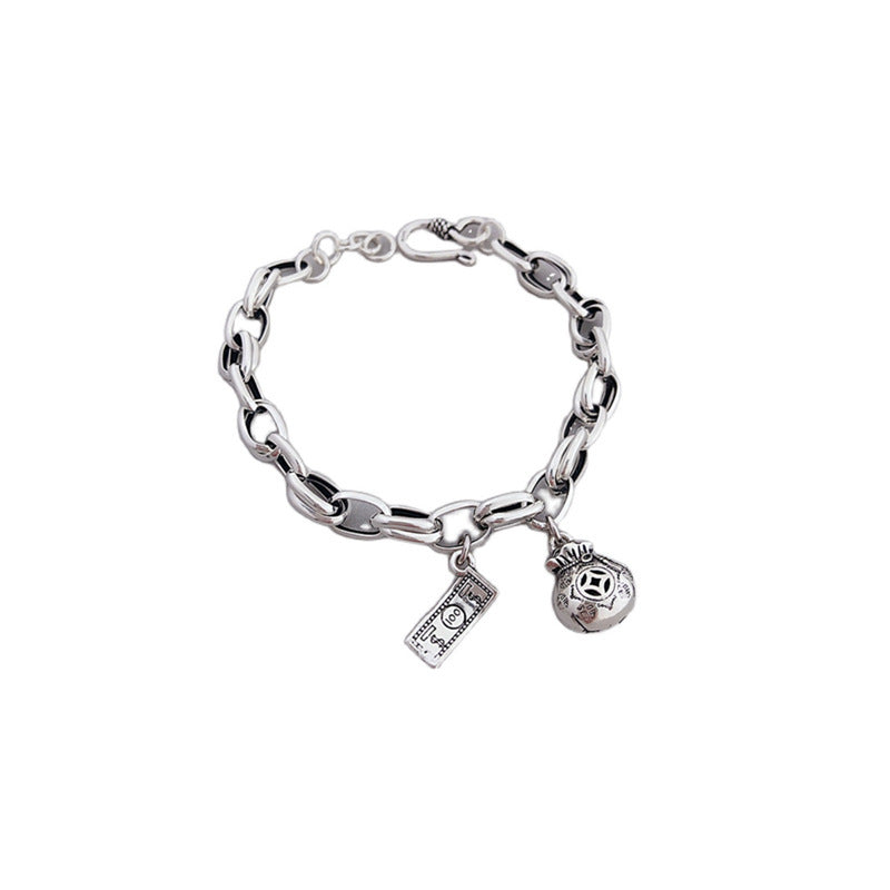 Damen-Armband mit kunstvoll gestaltetem Anhänger aus hochwertigem Metall Shop Nory