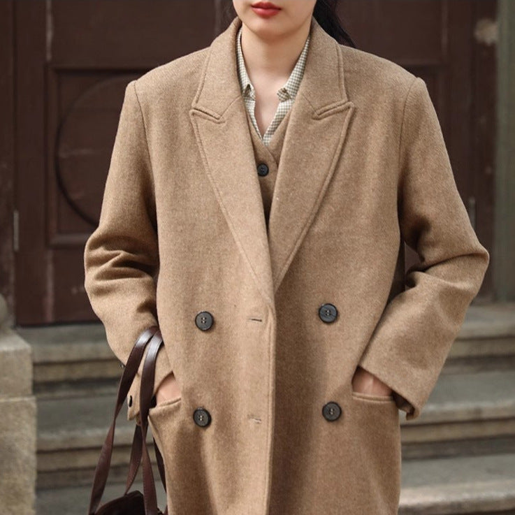 Damen Elegante und moderne Wool Trenchcoat Shop Nory