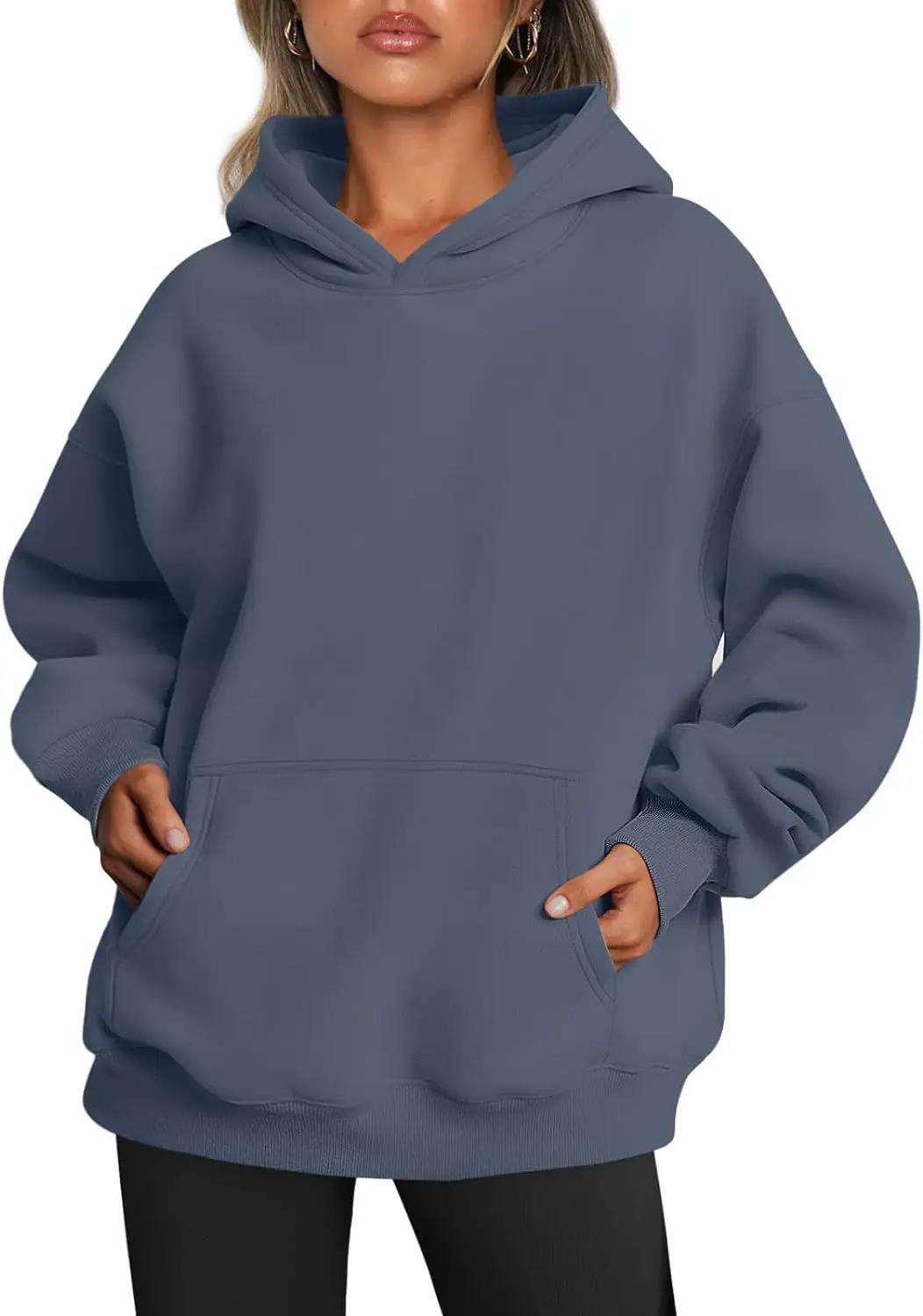 Damen nan oversized Kapuzenpullover mit verlängerter Silhouette und Kängurutasche Shop Nory