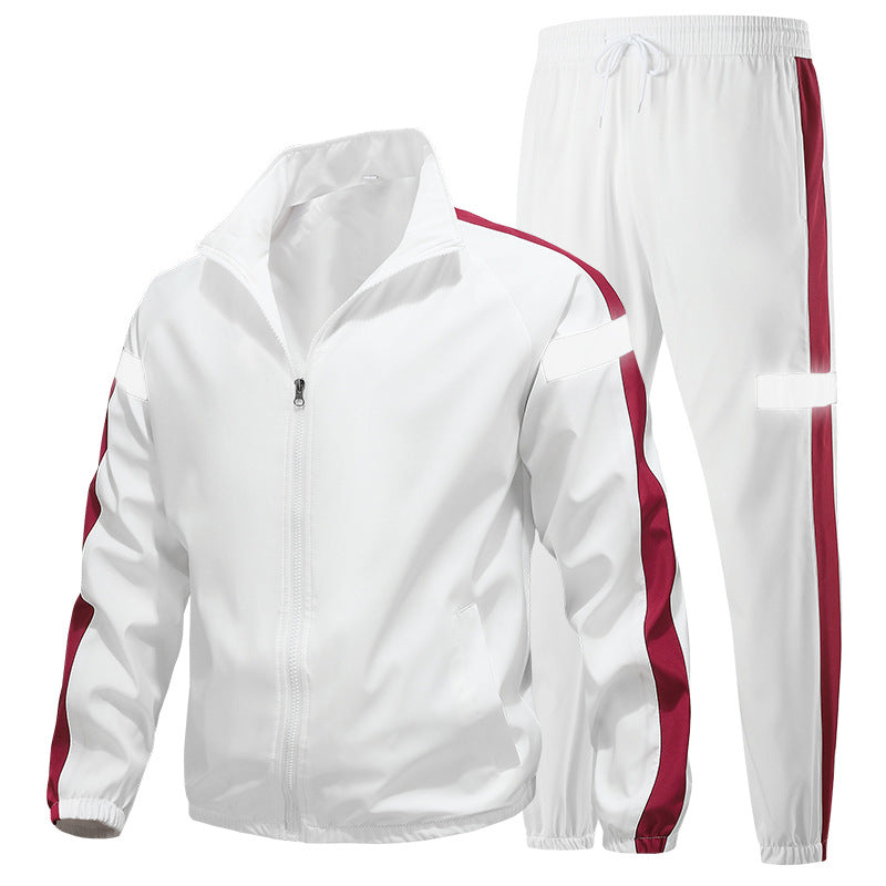 Herren Sportliches Trainingsanzug-Set mit Reißverschlussjacke, Jogginghose und reflektierenden Einsätzen Shop Nory