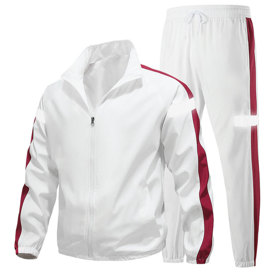 Herren Sportliches Trainingsanzug-Set mit Reißverschlussjacke, Jogginghose und reflektierenden Einsätzen Shop Nory