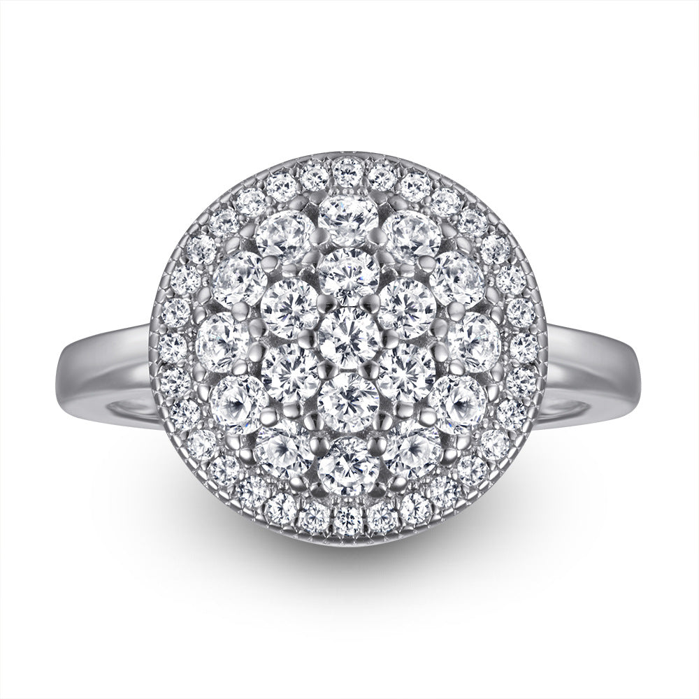 Damen Ring mit funkelndem Kristall-Pavé-Design Shop Nory