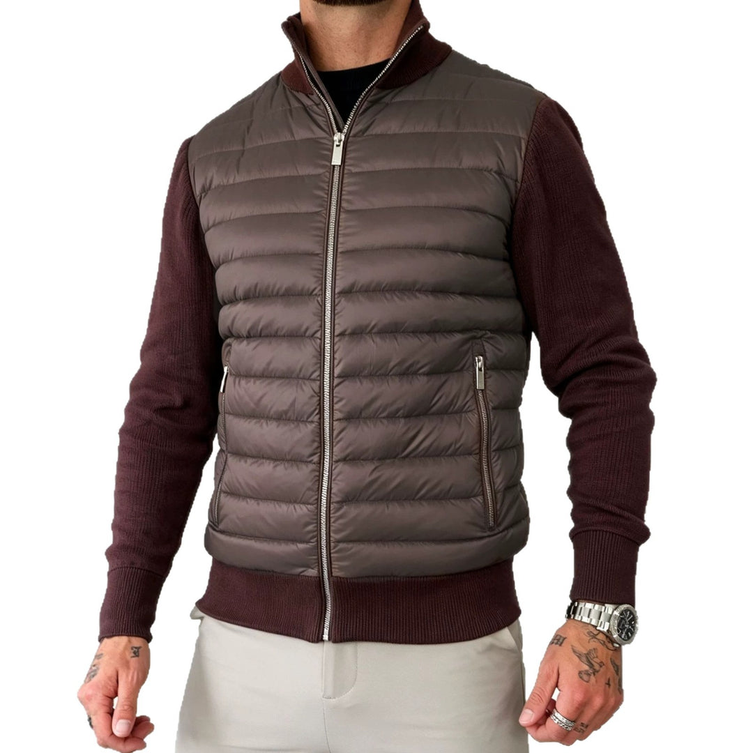 Herren Modische Steppjacke mit hohem Kragen