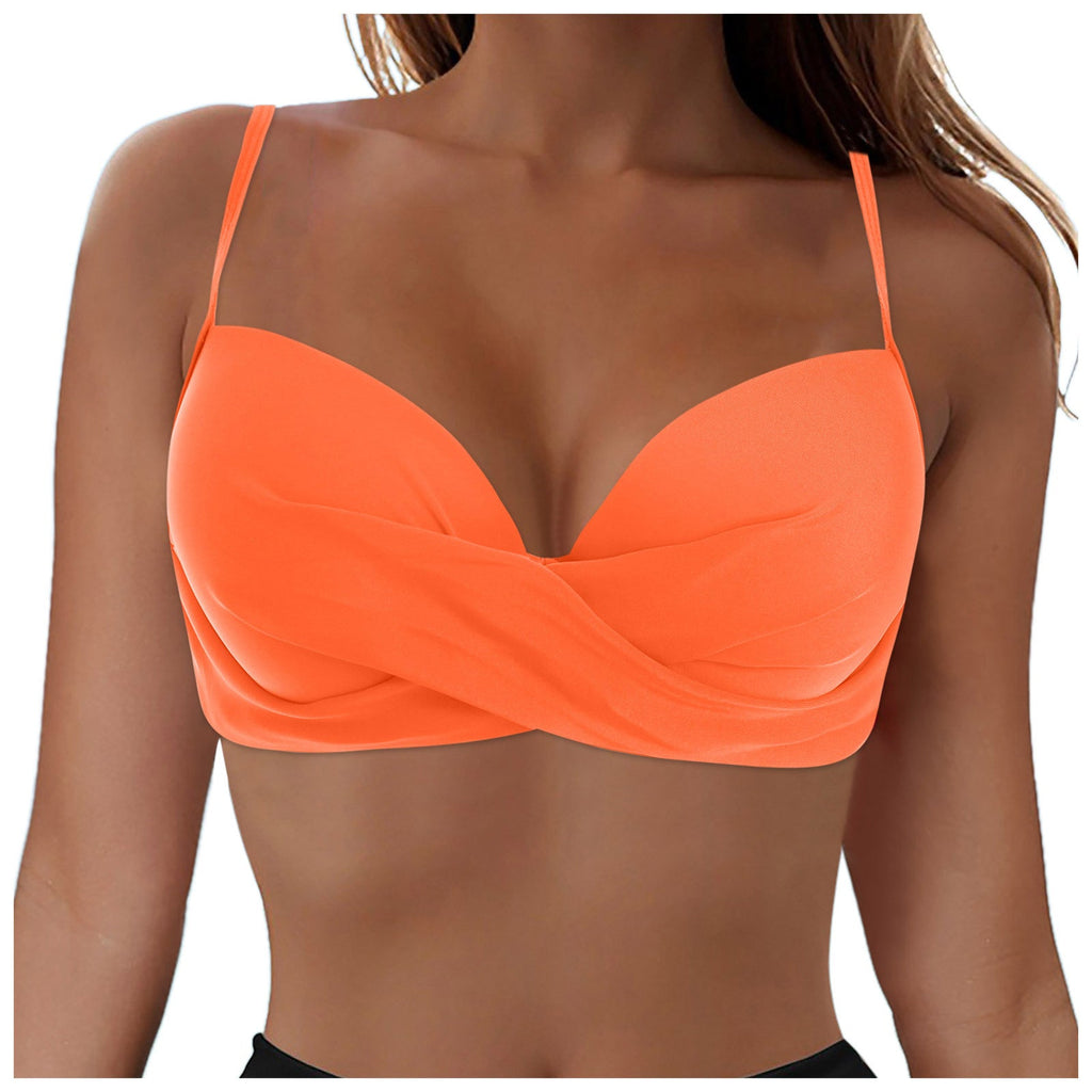Damen Elegantes Bikinioberteil mit Wickeldesign