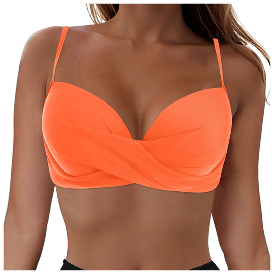 Damen Elegantes Bikinioberteil mit Wickeldesign