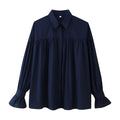 Damen elegante Bluse mit Rüschendetails