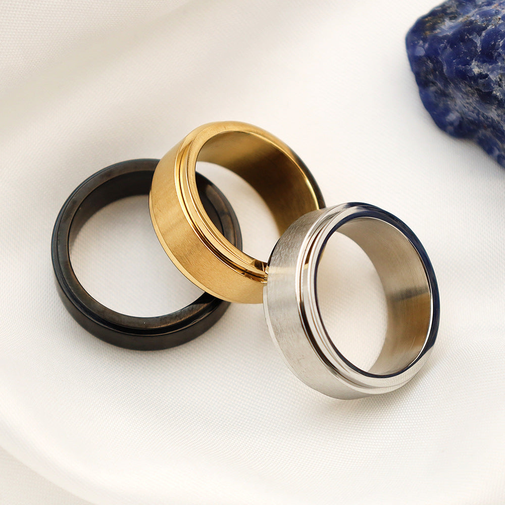 Herren Hochwertiger Edelstahl Ring mit minimalistischer Oberfläche Shop Nory