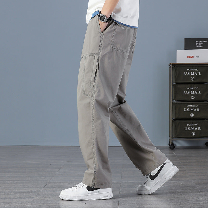 Herren Weite Utility-Cargohose mit geradem Bein, Mehrfachtaschen & lockerer Passform Shop Nory
